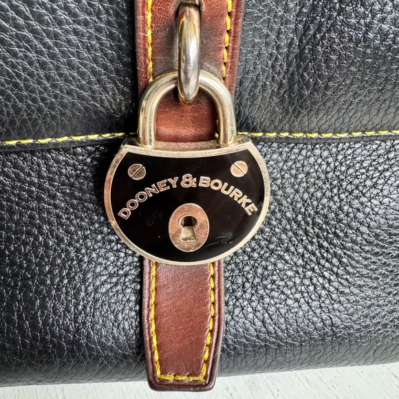 Dooney & Bourke Black Leather Satchel - Picture 6 of 9